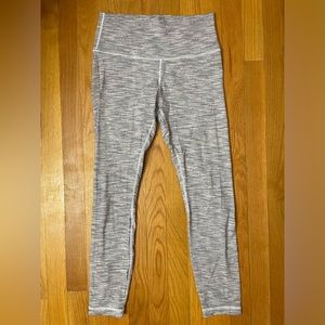 Lululemon White/Grey/Black Leggings - Size 8